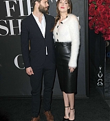 Dakota Johnson and Jamie Dornan at 'Fifty Shades Of Grey' New York Fan First Screening - February 6